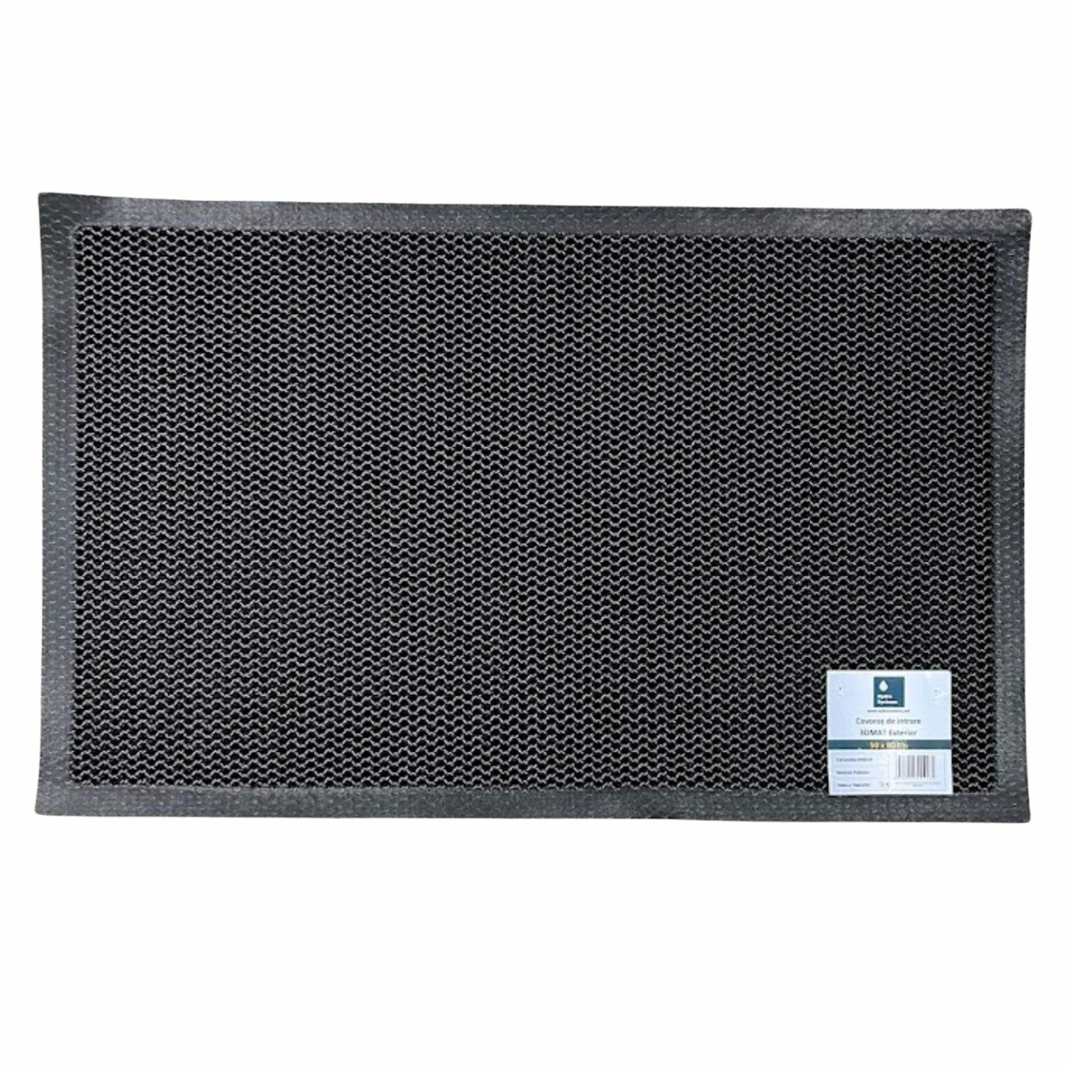 Covoras de intrare 3D MAT, exterior, 40x60cm, negru/gri
